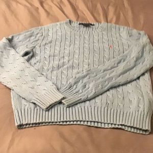 Blue Ralph Lauren Cable-Knit Crew Neck Sweater